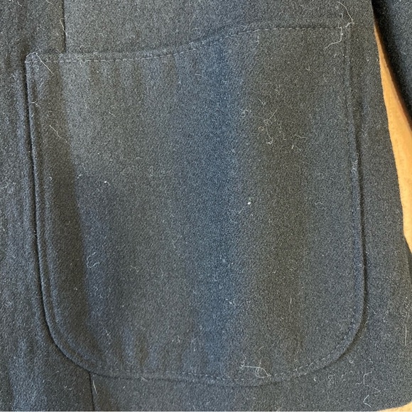 Vintage Pendleton Wool Blazer Women 8 Black Jacket Made In USA Utilitarian - Picture 2 of 11